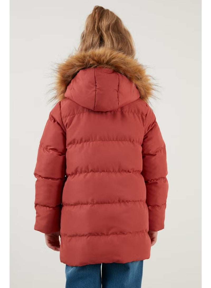 Lela Faux Fur Hooded Coat with Pockets Girls' Coat 6028720 - Image 5